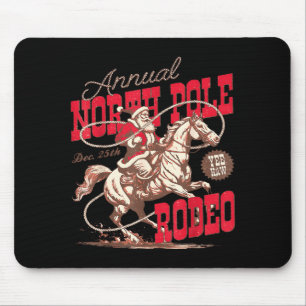 Annual North Le Rodeo Cowboy Santa Howdy Christmas Mouse Pad