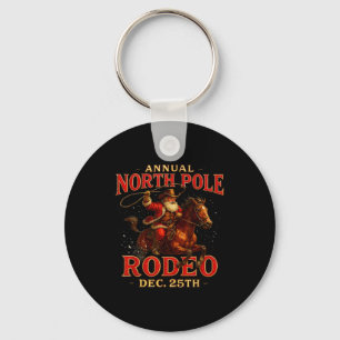 Annual North Le Rodeo Dec 25th Santa Design  Keychain