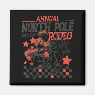 Annual North Le Rodeo Santa Western Cowboy Christm Magnet