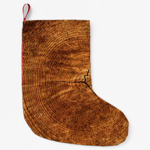 Annual rings tree wood texture small christmas stocking