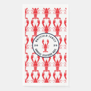 Annual Seafood Boil Summer Lobster Custom Napkin