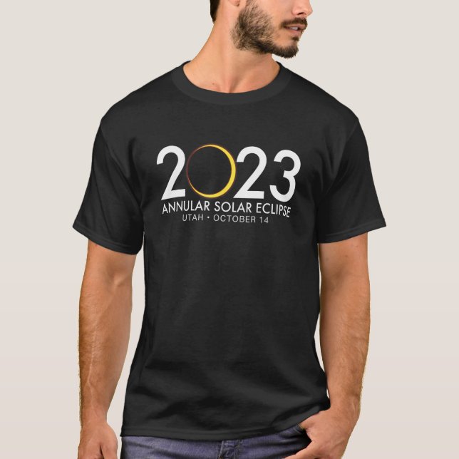 Annular Solar Eclipse 2023 October 14 Utah T-Shirt (Front)
