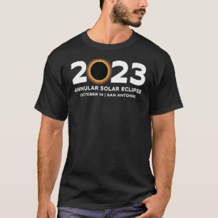 Annular Solar Eclipse 2023 San Antonio Texas Astro T-Shirt