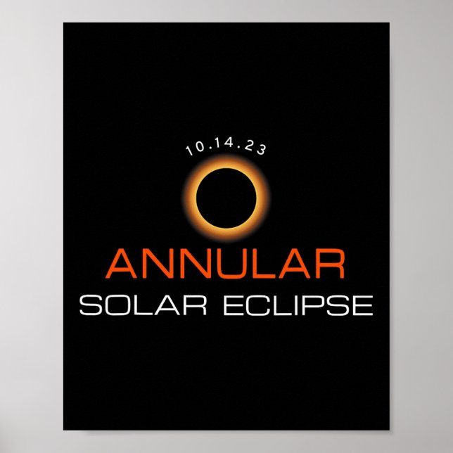 Annular Solar Eclipse October 14 Astronomy Lover  Poster (Front)