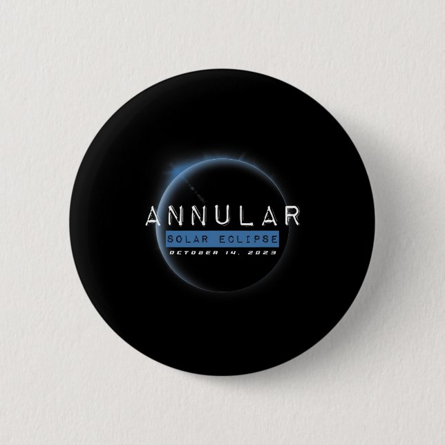 Annular Solar Eclipse October Astronomy Lovers  2 Inch Round Button (Front)