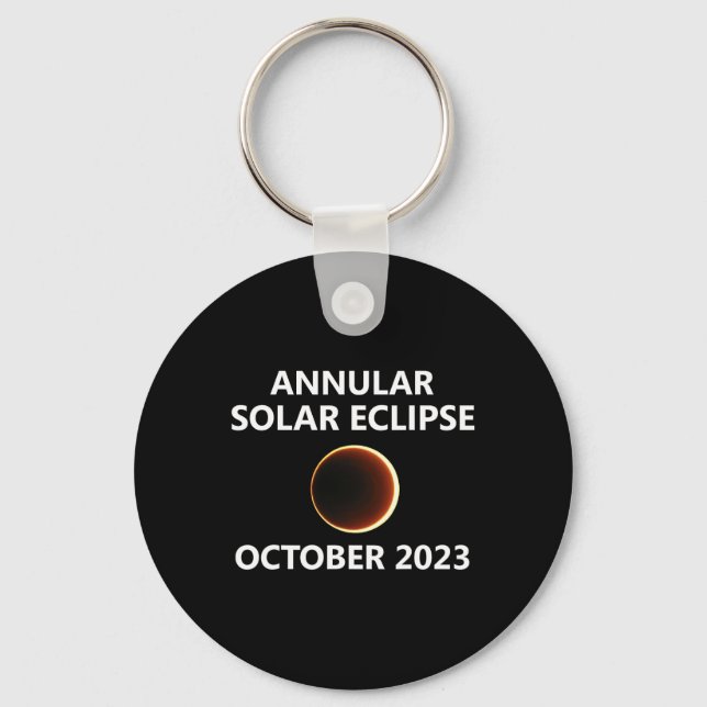 Annular Solar Eclipse October Oct 14 Nevada Colora Keychain (Front)