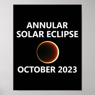 Annular Solar Eclipse October Oct 14 Nevada Colora Poster