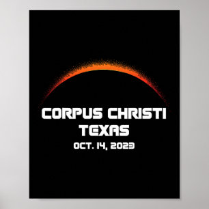 Annular Solar Eclipse S Corpus Christi Fall  Poster