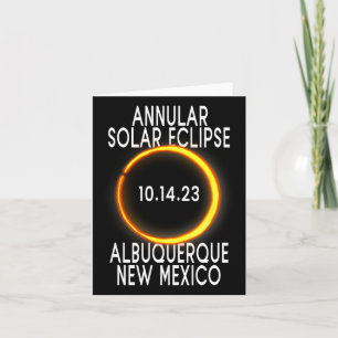 Annular Solar Eclipse T - Albuquerque New Mexico  Card