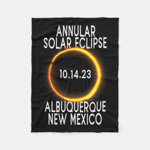 Annular Solar Eclipse T - Albuquerque New Mexico  Fleece Blanket