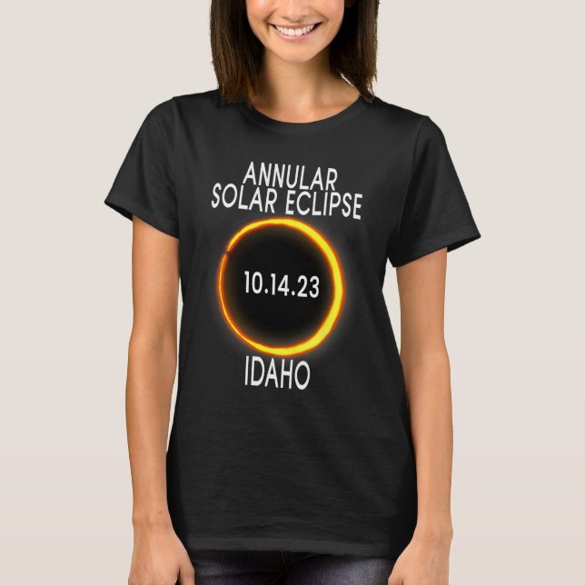Annular Solar Eclipse T - Idaho  T-Shirt (Front)