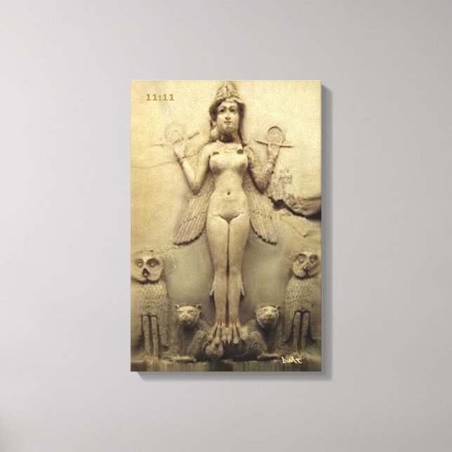 ANNUNAKI CANVAS DMT SPIRITUAL GRAFFITI enlil enki Print (Front)