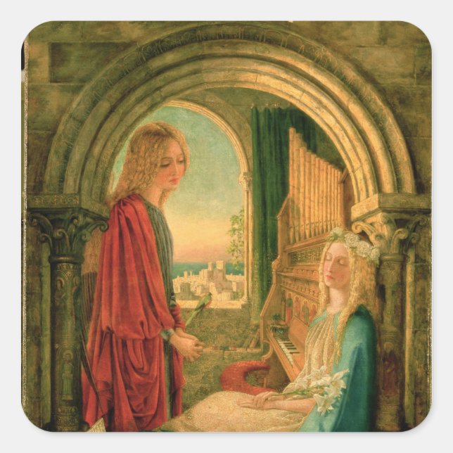 Annunciation, 1859 square sticker (Front)
