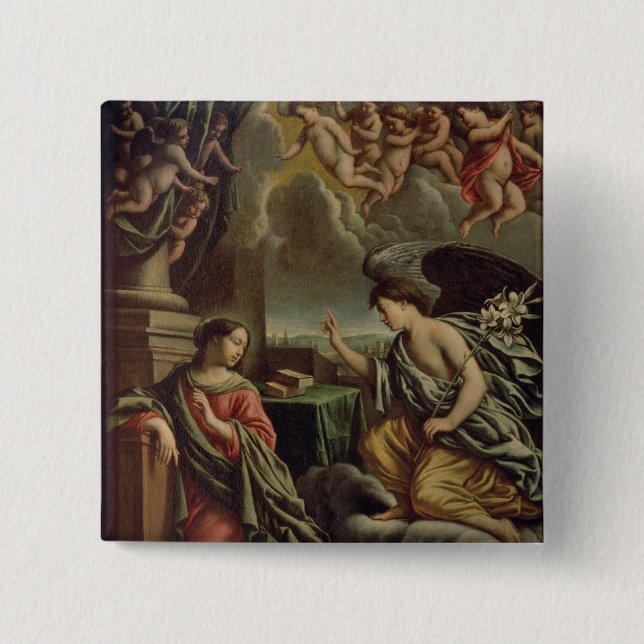 Annunciation 2 Inch Square Button (Front)