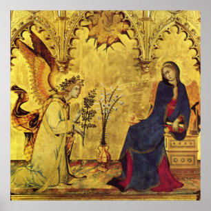 Annunciation Angel and Madonna Poster