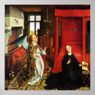 ANNUNCIATION ANGEL Archangel Gabriel and Virgin Poster