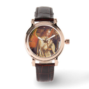 ANNUNCIATION ANGEL,ARCHANGEL GABRIEL PINK GEMS WATCH