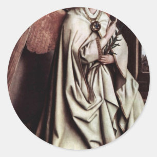 Annunciation Angel By Eyck Hubert Van Classic Round Sticker
