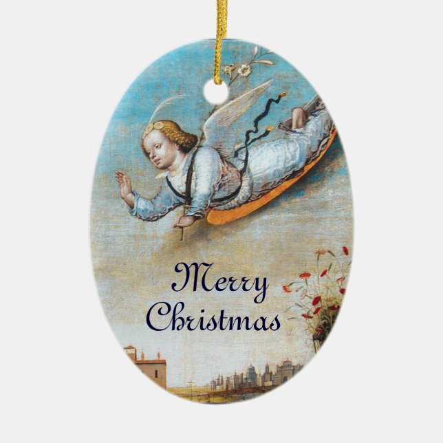 ANNUNCIATION ANGEL CERAMIC ORNAMENT (Front)