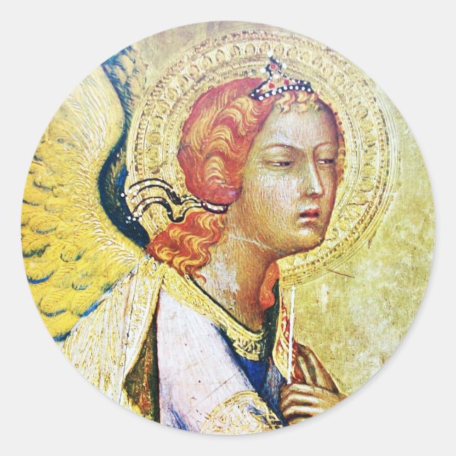 ANNUNCIATION ANGEL CLASSIC ROUND STICKER (Front)