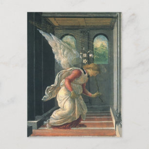 Annunciation (angel detail) by Sandro Botticelli Postcard
