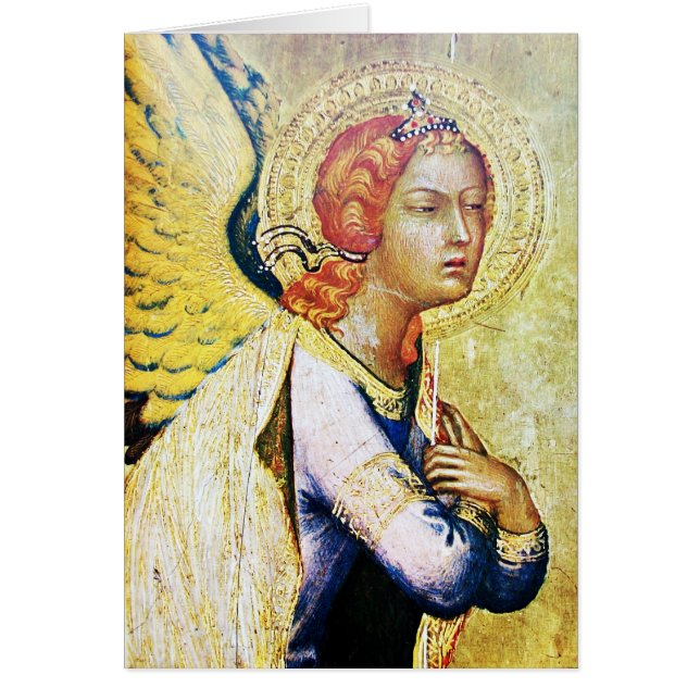 ANNUNCIATION ANGEL ,Gold Yellow ,Blue Sapphire (Devant)