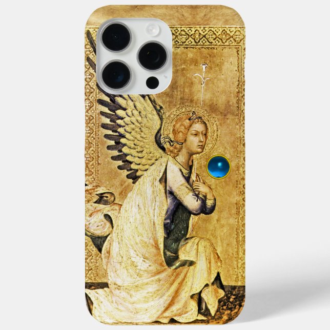 ANNUNCIATION ANGEL IN GOLD AND BLUE,Parchment Case-Mate iPhone Case (Back)