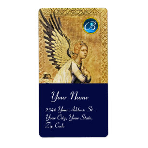 ANNUNCIATION ANGEL MONOGRAM ,Blue  Sapphire