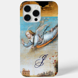 ANNUNCIATION ANGEL  MONOGRAM ,Brown Parchment iPhone 15 Pro Max Case