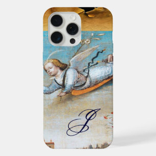 ANNUNCIATION ANGEL  MONOGRAM ,Brown Parchment iPhone 15 Pro Max Case