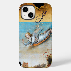 ANNUNCIATION ANGEL  MONOGRAM ,Brown Parchment iPhone 14 Case
