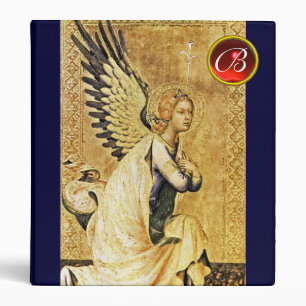 ANNUNCIATION ANGEL MONOGRAM, Red Ruby Binder