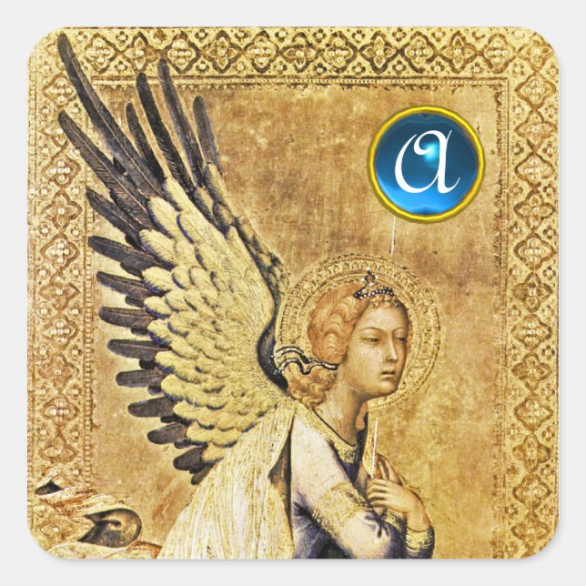 ANNUNCIATION ANGEL Monogram Square Sticker (Front)