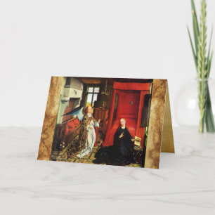 ANNUNCIATION Archangel Gabriel ,Virgin Parchment Holiday Card