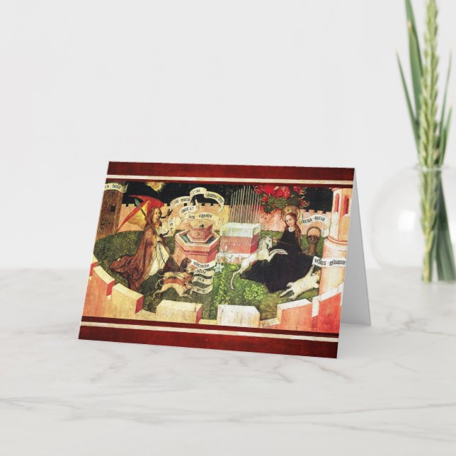 ANNUNCIATION AS THE MYSTICAL HUNT OF UNICORN CARD (Front)