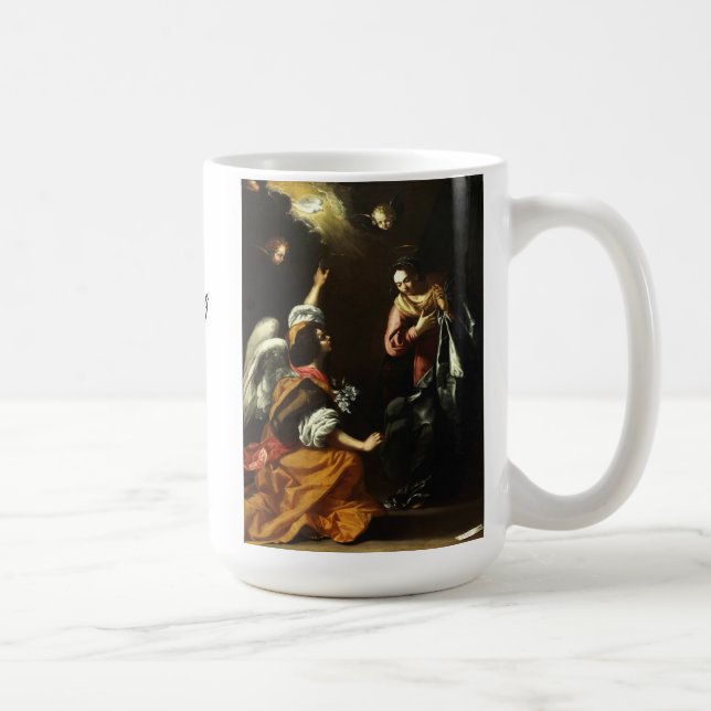Annunciation by Artemisia Gentileschi Coffee Mug (Right)