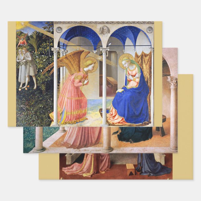 ANNUNCIATION by FRA ANGELICO  Christmas Wrapping Paper Sheet (Set)