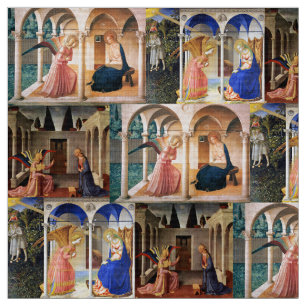 ANNUNCIATION by Fra Beato Angelico Christmas  Fabric