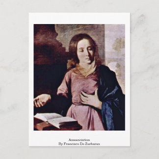 Annunciation By Francisco De Zurbaran Postcard