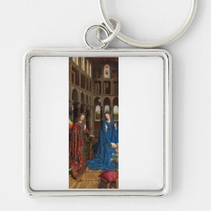 Annunciation by Jan van Eyck Keychain