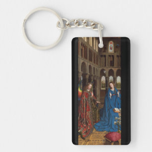 Annunciation by Jan van Eyck Keychain