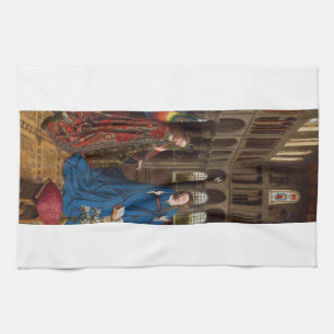 Annunciation by Jan van Eyck Kitchen Towel