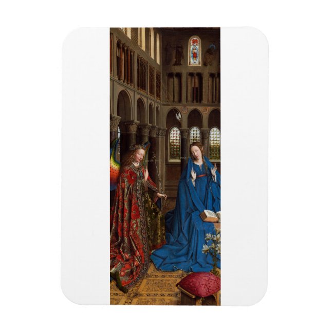 Annunciation by Jan van Eyck Magnet (Vertical)