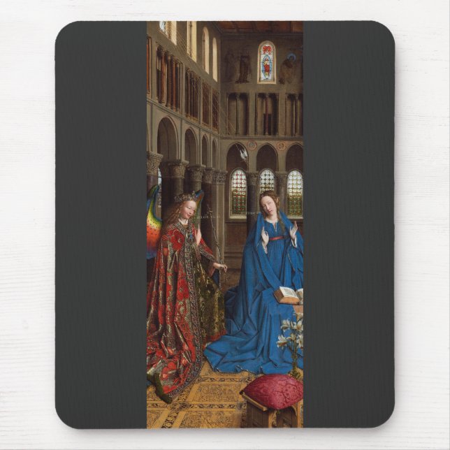 Annunciation by Jan van Eyck Mouse Pad (Front)