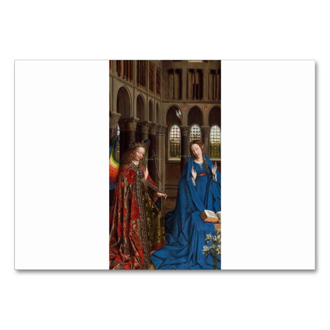 Annunciation by Jan van Eyck Table Number (Front)