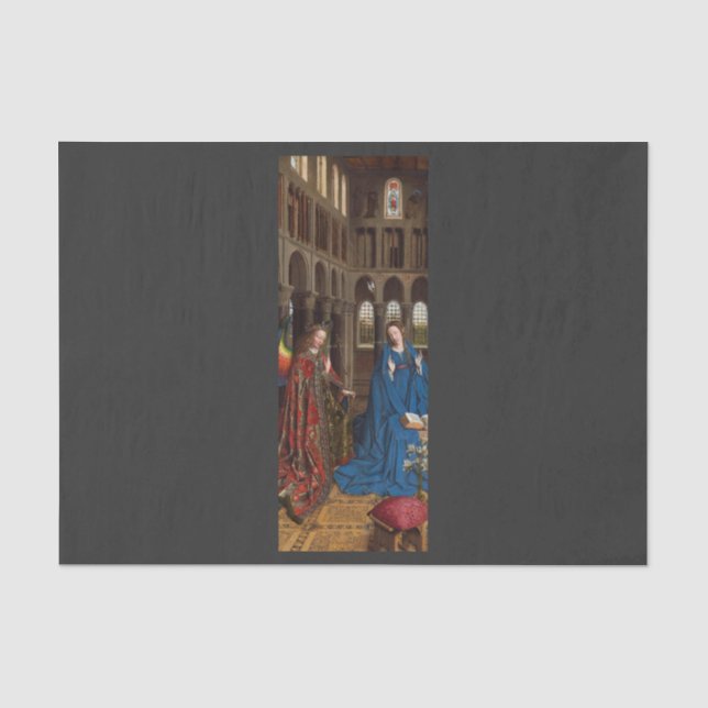 Annunciation by Jan van Eyck Tissue Paper (Front)