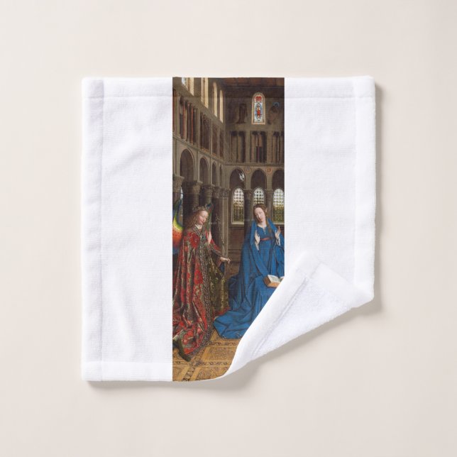 Annunciation by Jan van Eyck Wash Cloth (Wash Cloth)
