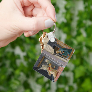 Annunciation by Sandro Botticelli Keychain