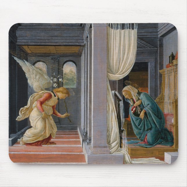 Annunciation by Sandro Botticelli Mouse Pad (Front)