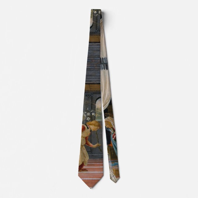 Annunciation by Sandro Botticelli Tie (Front)